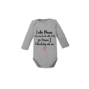 Schöner Baby Body als Geburtstagsgeschenk für Mama | Strampler für klein Kinder in schönen Farben | Schönes Muttertagsgeschenk