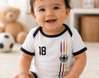 Deutschland Fan Shirt für Kinder | Wm 2026 Baby Body| Wunschname und Nummer