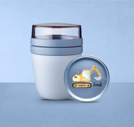 Buy Personalisierter Mepal Lunchpot Ellipse Mini Für Kita, Kindergarten Und Schule | Cooles Bagger Motiv | Frühstücksbecher Und Müslibecher Online in India