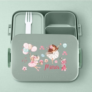 Boîte à lunch Bento Mepal personnalisée | Boîte à lunch pause avec boîte à lunch Bento avec une jolie ballerine pour la maternelle ou l'école
