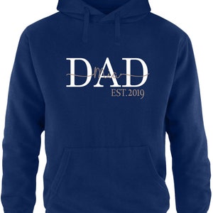 Dad Hoodie / Personalized Gift for the Best Dad Gift for Father's Day / DAD sweater with desired name Navy