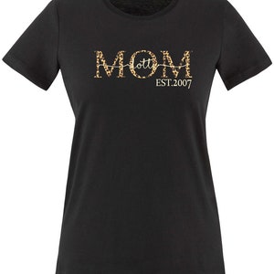 mom shirt | T-shirt for moms with desired names of your children and year of birth