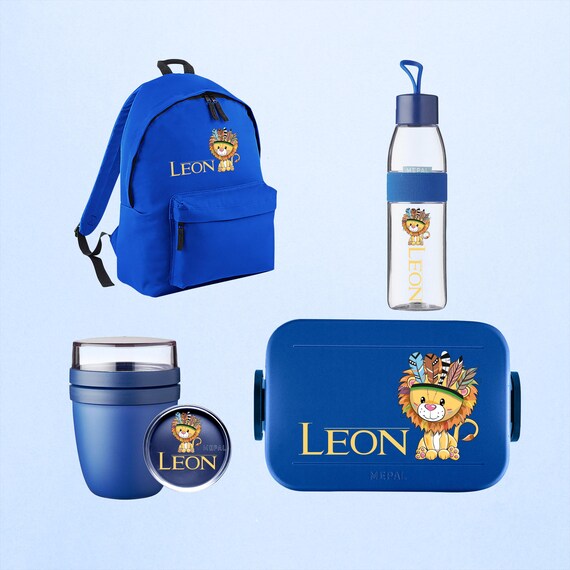 Kinder-Rucksack-Set Mit Lunchbox & Wasserflasche – Für Mädchen, Meerjungfrauen-Design, Isoliert & Wasserdicht