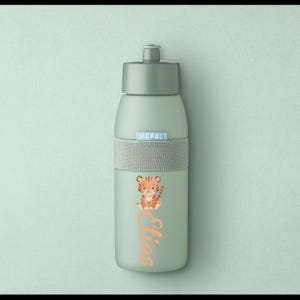 Bouteille de sport Mepal avec tigre cool | bouteille d'eau, bouteille à boire, bouteille | Bouteille de sport pour la garderie, le jardin d'enfants, l'école, l'université et le gymnase