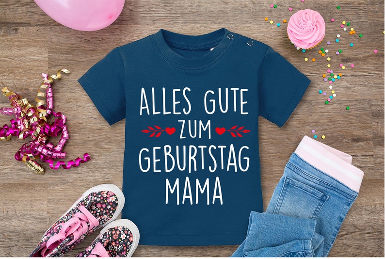 Alles Gute zum Geburtstag Mama / Geschenk für die beste Mama / Geschenkidee für Mama / T-Shirt für Kinder zdjęcie 1