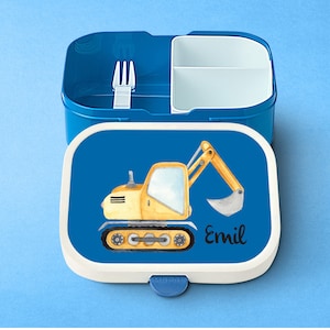 Mepal Campus lunch box with name | Bento Box | Personalized lunch box with excavator