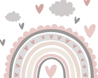 Pastell Dreams: Digitales Regenbogen-Kunstwerk