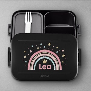 Mepal lunch box lunch box with name | Personalized lunch box with cute rainbow | Take a break