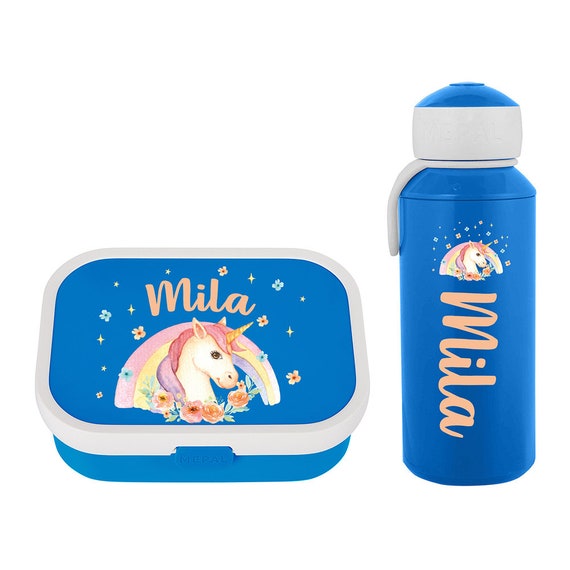 Personalized Mepal Lunch Box & Water Bottle as a Set With 