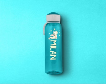 Mepal water bottle Pop Up Campus with desired name / Personalized drinking bottle for daycare, kindergarten and school