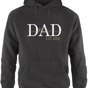 Dad Hoodie / Personalized Gift for the Best Dad Gift for Father's Day / DAD sweater with desired name Black