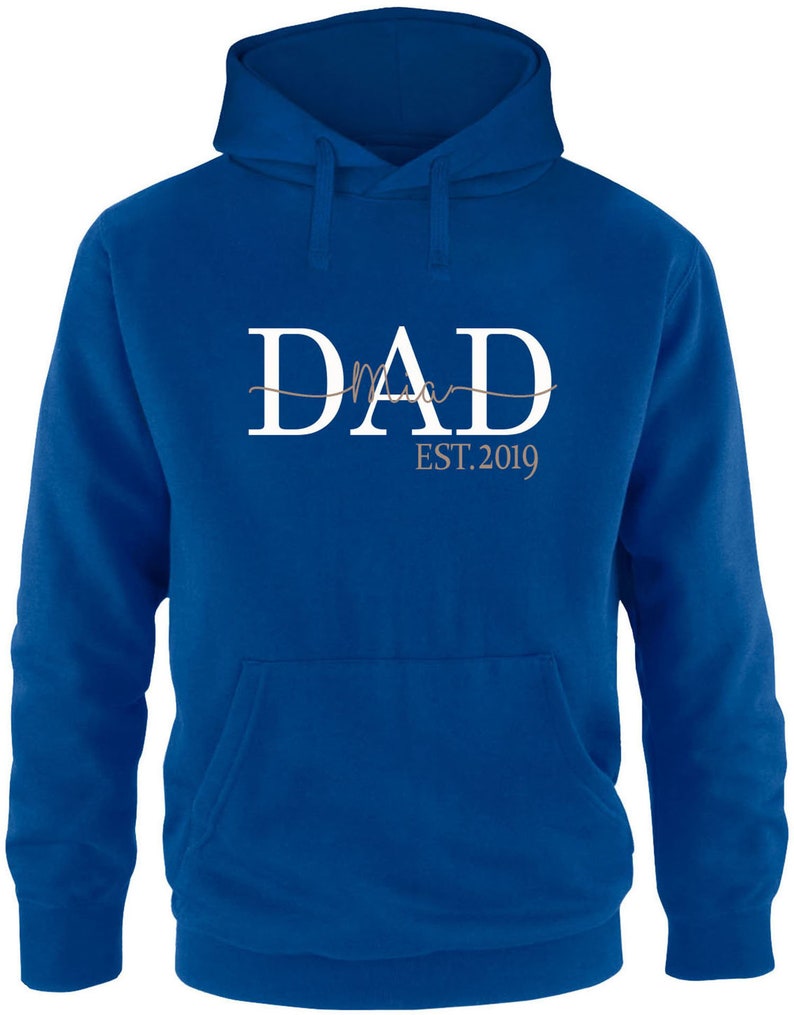 Dad Hoodie / Personalized Gift for the Best Dad Gift for Father's Day / DAD sweater with desired name Royal