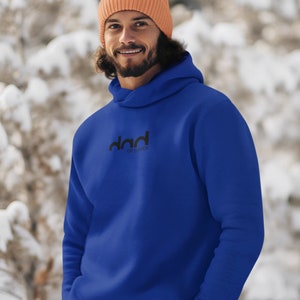 Acogedor papá de dos sudaderas con capucha / Regalo personalizado para el mejor papá / Regalo personalizado Regalo para el Día del Padre / DAD suéter con un diseño amoroso Oxford Navy