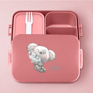 Mepal lunch box lunch box with name | Personalized lunch box with cute rainbow | Take a break midi | Cute koala