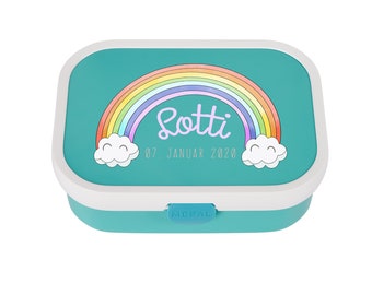 Mepal rainbow lunch box with name and date of birth | Personalized lunch box