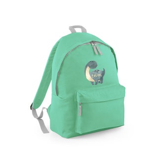 Personalisierte Dino Mepal Brotdose mit Bento Einsatz & Trinkflasche, Lunchpot als Set für Kindergarten und Schule Komplette Serie Rucksack BG125S