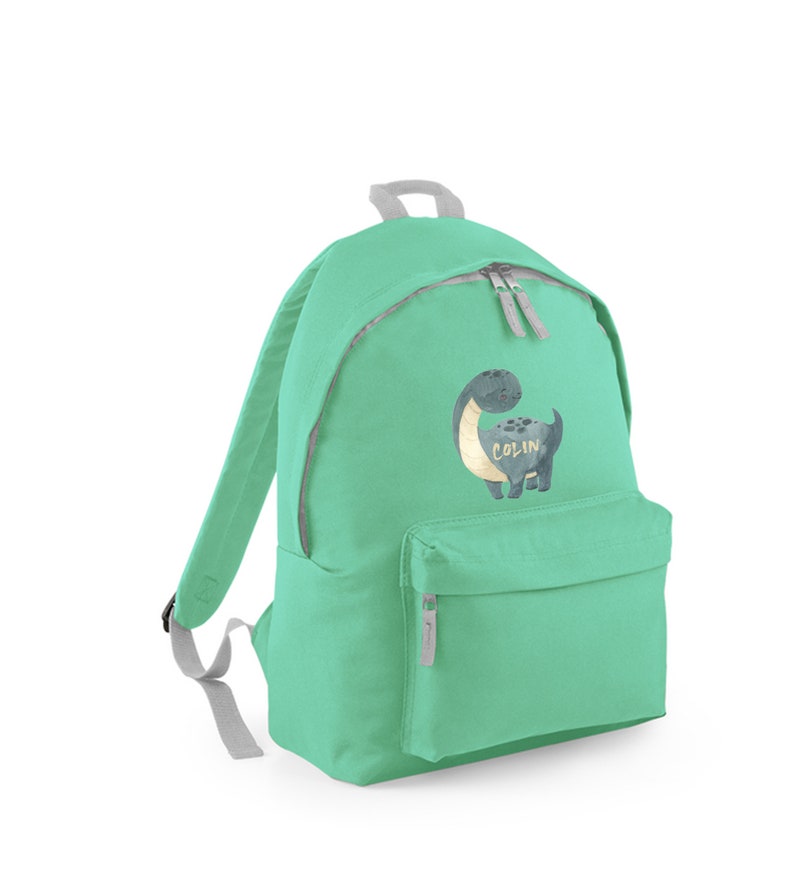 Personalisierte Dino Mepal Brotdose mit Bento Einsatz & Trinkflasche, Lunchpot als Set für Kindergarten und Schule Komplette Serie Rucksack BG125S