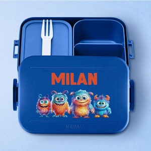 Personalized Mepal Bento Lunchbox | Take a break Midi | Personalized lunch boxes with cute monsters for school or kindergarten