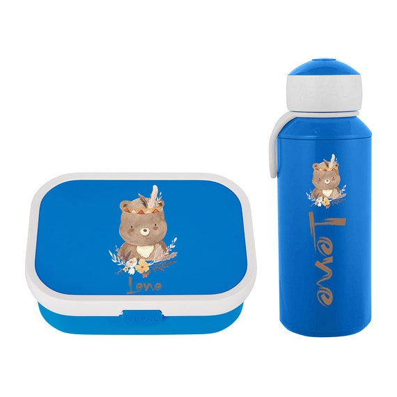 Personalized Mepal Lunch Box & Drinking Bottle as a Set With Bento