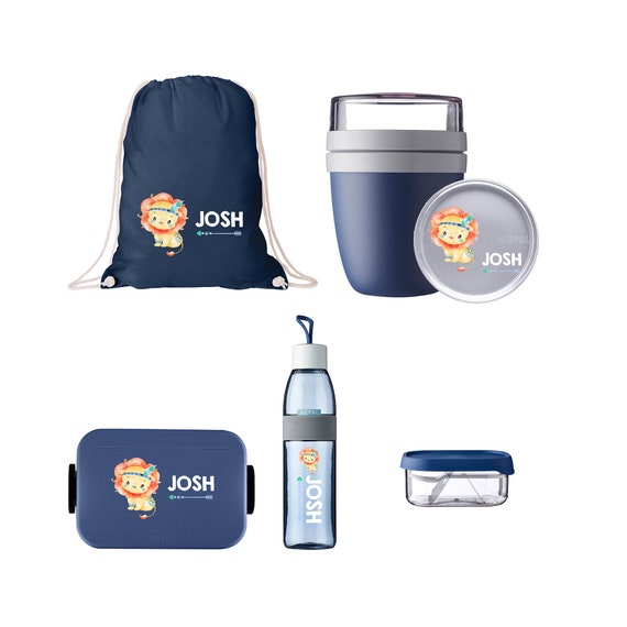 Personalized Mepal Lunch Box & Drinking Bottle as a Set With Bento