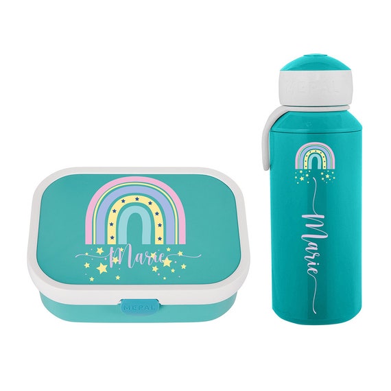 Personalized Mepal Lunch Box & Drinking Bottle as a Set With Bento