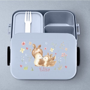 Mepal Bento personalized lunch box | Take a break Midi | Lunch box personalized with deer fawn | Lunch box with compartments for school