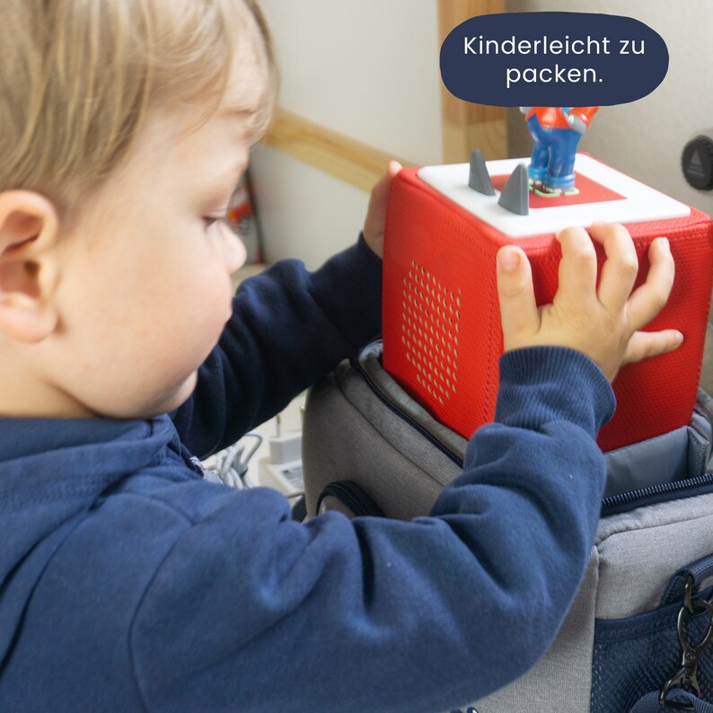 Tasche für Toniebox BoxBag für Figuren und Box Transporttasche mit Haken und Lautsprecher-Öffnung Bild 4