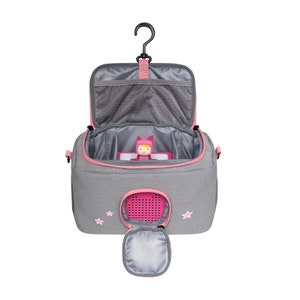 Tasche für Toniebox BoxBag für Figuren und Box Transporttasche mit Haken und Lautsprecher-Öffnung, Regenbogen, Hase, Einhorn, Fuchs Bild 5