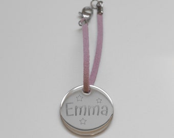 Pendant Personalized for bags and backpacks or as a keychain with name