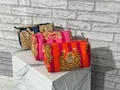 Tiger Print Cotton Toiletry Bag Set: Quilted Boho Cosmetic Travel Pouches product logo