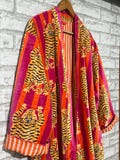 Velvet Tiger Print Kimono Robe: Handmade Velvet Cotton Blend Nightwear product logo