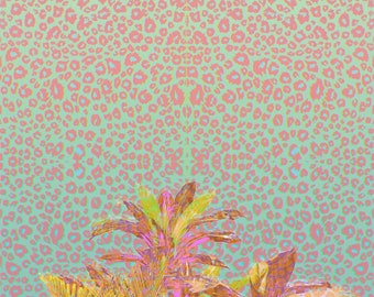Gambling Cheetah (With Foliage) Renter Friendly DIY Removable Wallpaper