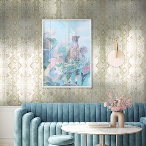 Art Deco Catsby (Champagne Metallic Gold) Wallpaper