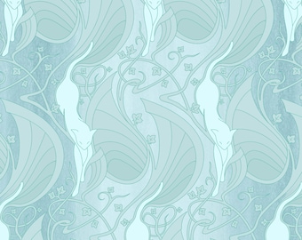 Mew-Veau (Turkish Baby Blue) Renter Friendly DIY Removable Wallpaper