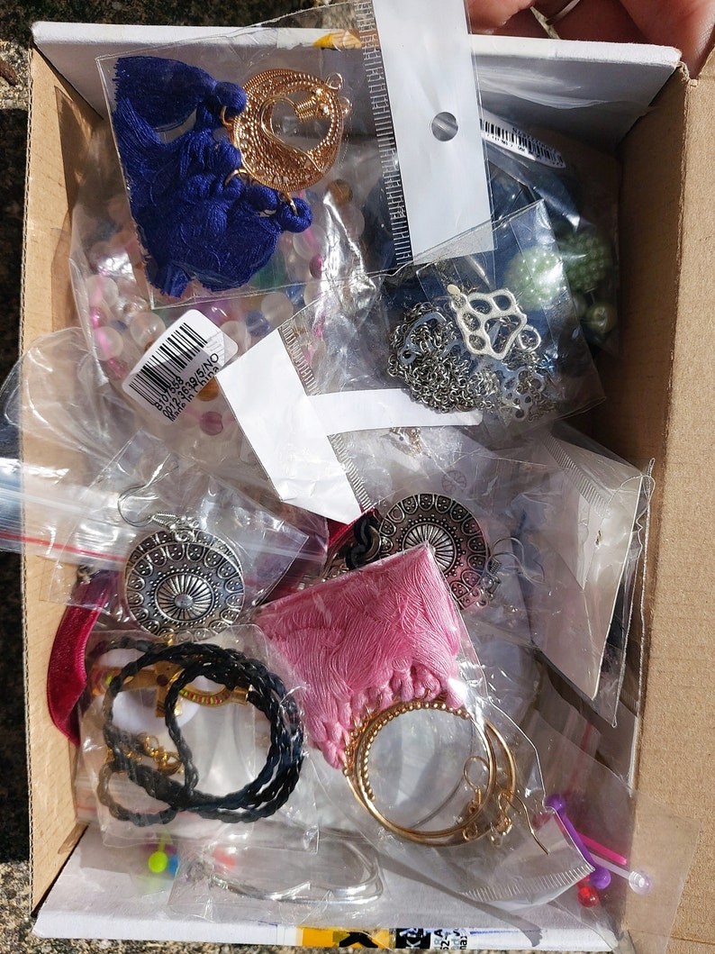 Jewelry mystery box grab bag elegant gift gold silver colorful Etsy