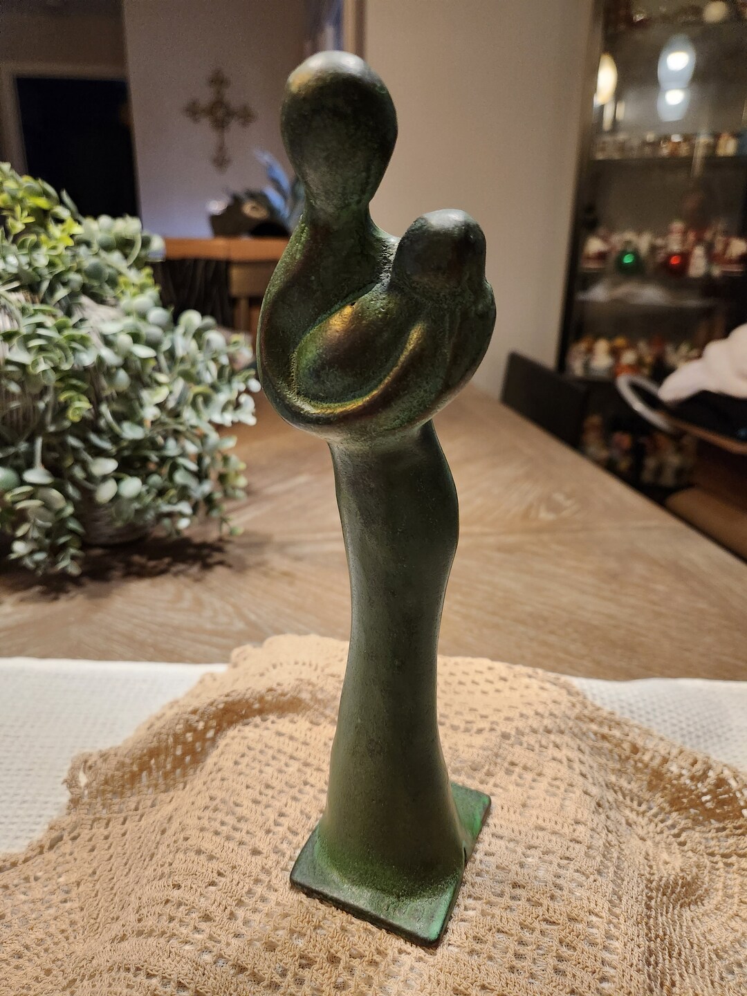 Vintage Metal Art Deco Frankart Mother and Child Figurine Etsy