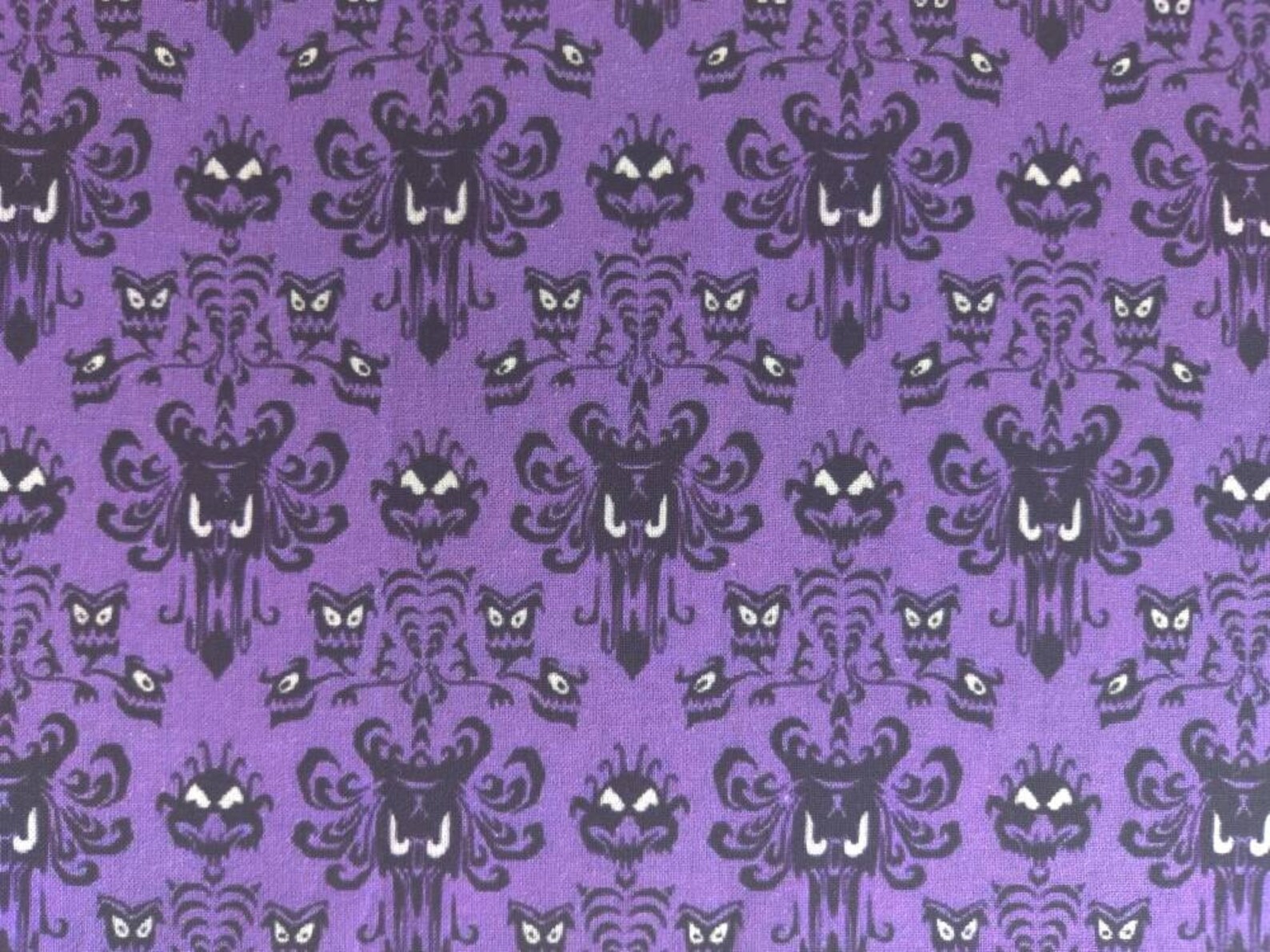 Disney Haunted Mansion Purple Wallpaper Two Layer Fabric