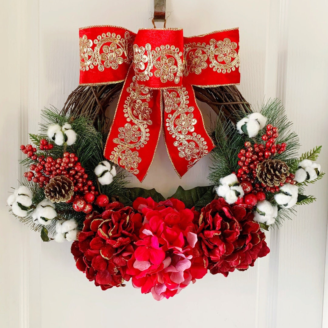 Hydrangea Christmas Wreath 