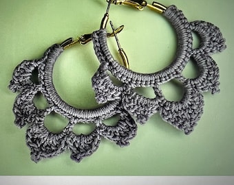 Ohrring Häkelanleitung: Fünf Jakobsmuscheln (PDF Pattern)
