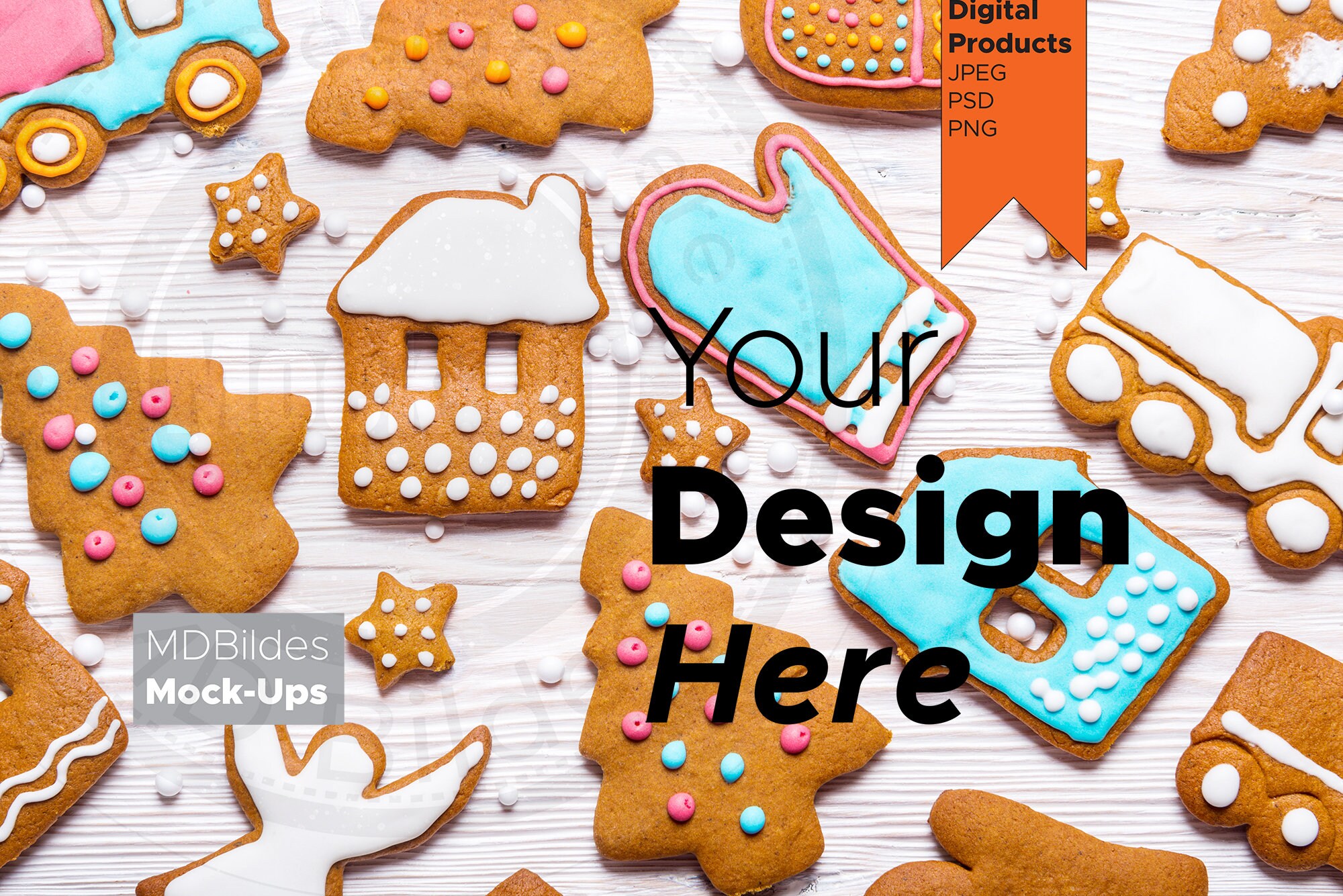 Download Christmas Table Mockup Christmas cookies Mock up Digital ...