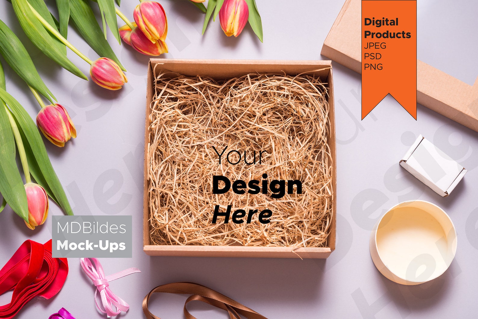 Download Brown craft carton gift box Mockup Digital Download Photo ...