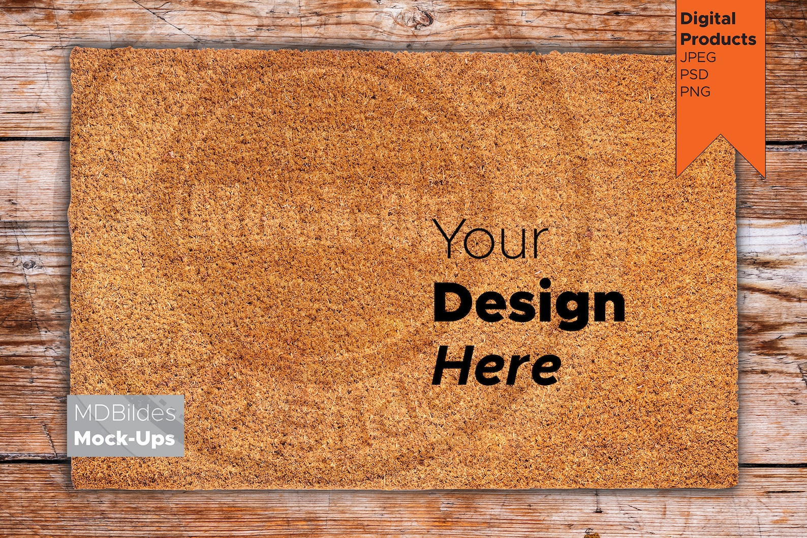 Download Coir Doormat Flat Lay Mockup Natural Door Mat Mock up Copy ...