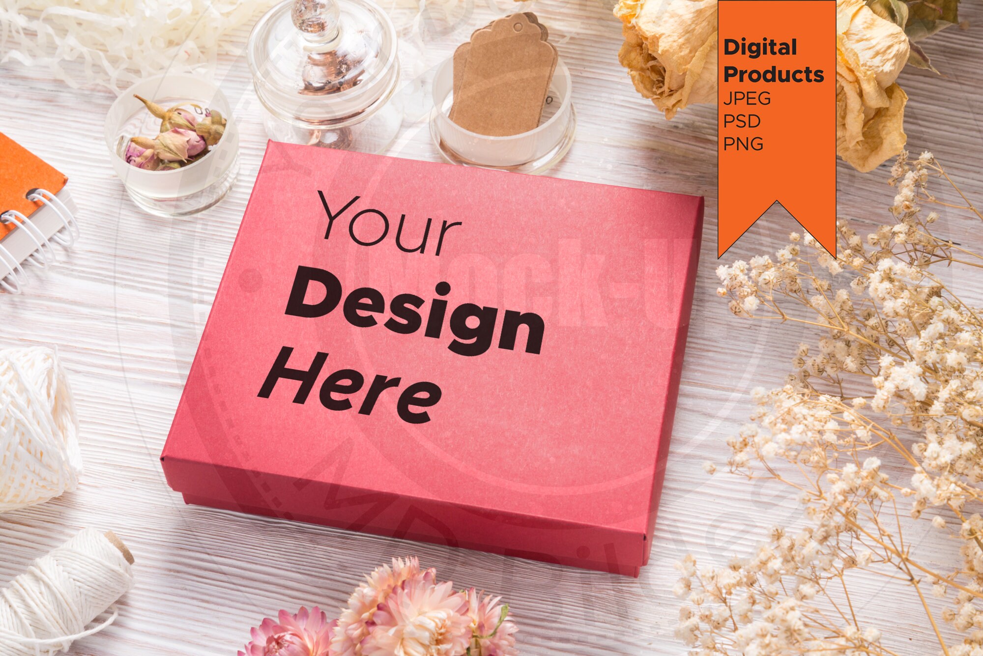 Download Red carton gift box Mockup Digital Download Photo Stock | Etsy