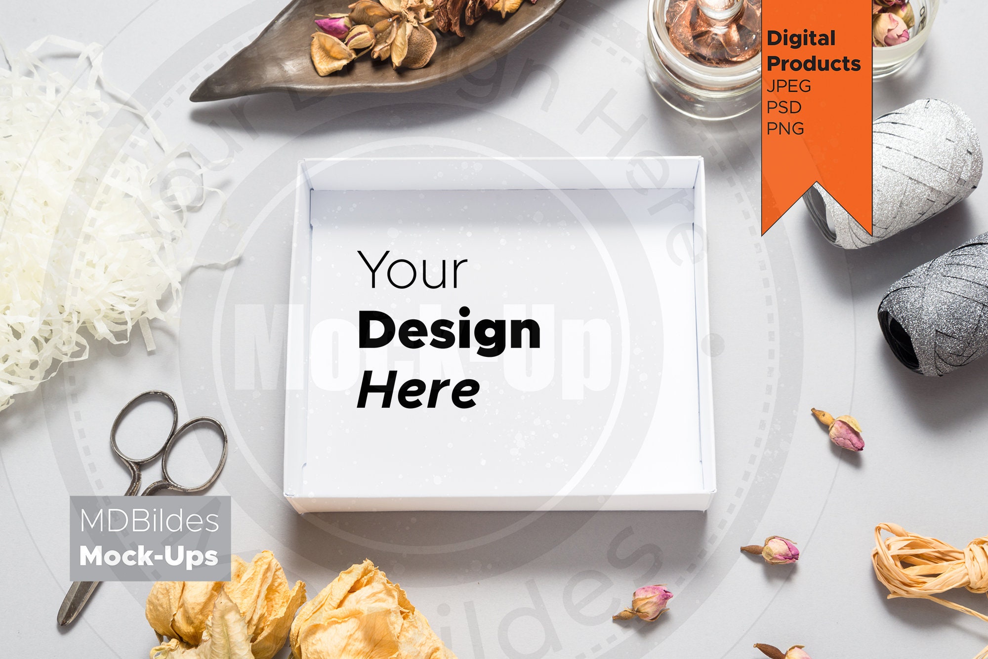 Download Empty blank carton gift box Mockup Digital Download Photo | Etsy