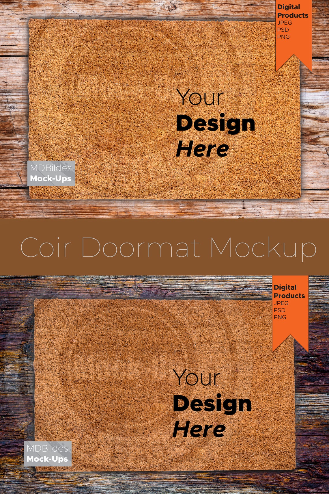 Download Coir Doormat Flat Lay Mockup Natural Door Mat Mock up Copy ...