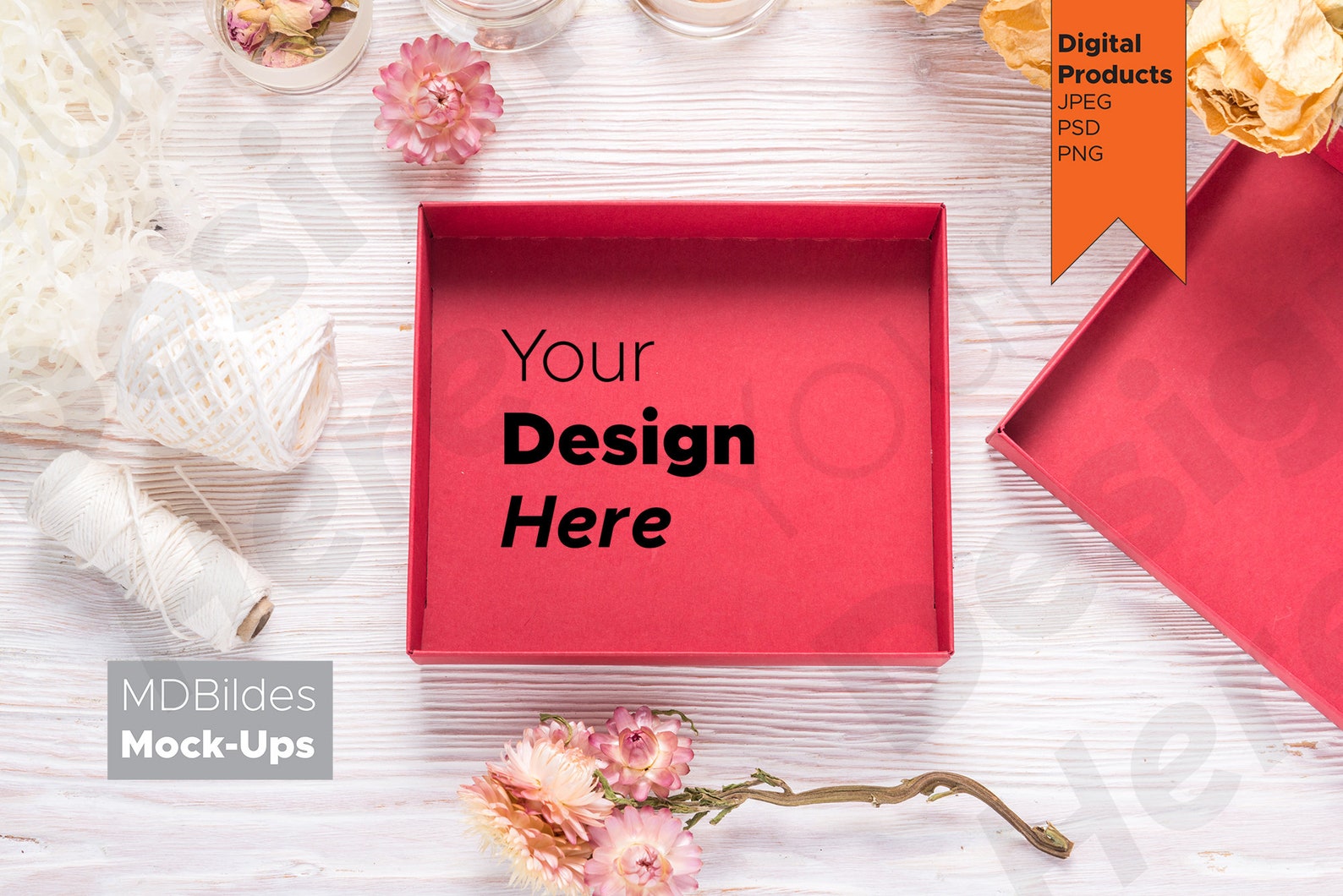 Download Empty blank carton gift box Mockup Digital Download Photo | Etsy