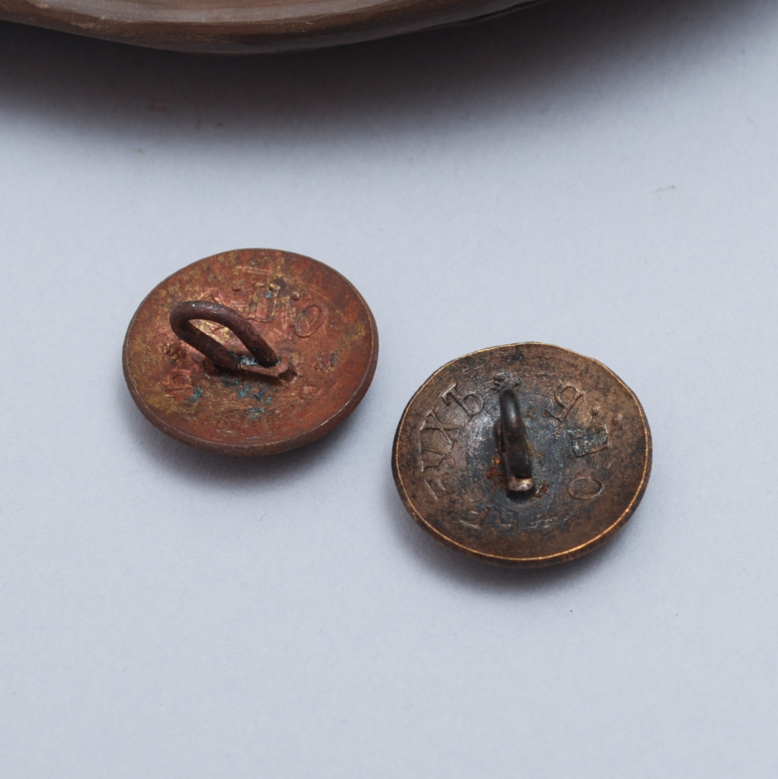 Set of 2 Antique Brass Military Uniform Buttons Original Etsy