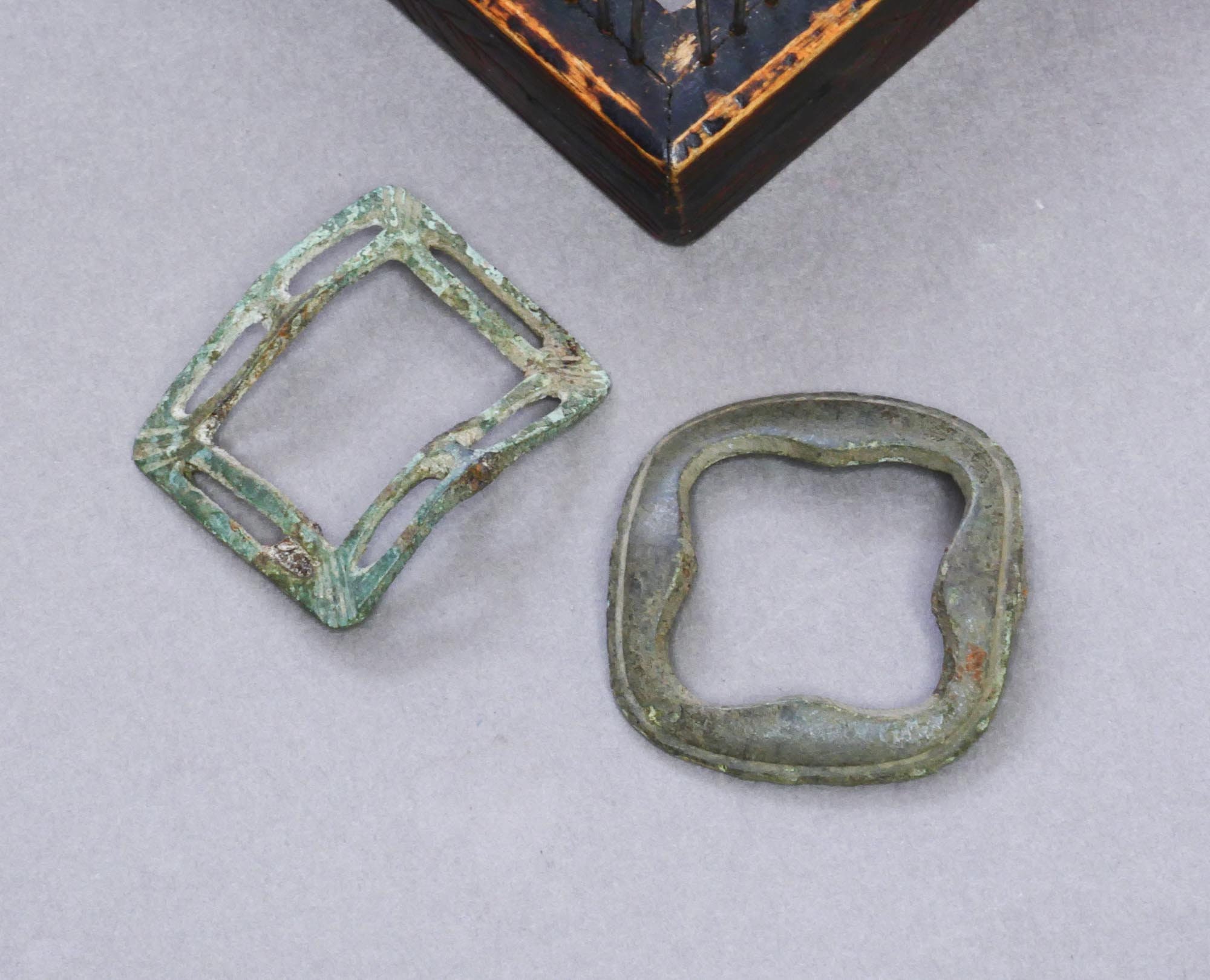 Set of 2 Antique part of brass belt buckles parts | Etsy