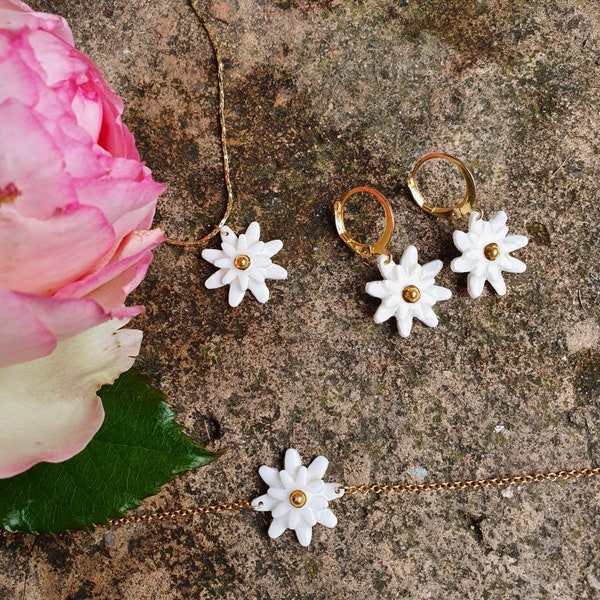 Parure or et porcelaine Edelweiss AITANA  La belle au bois