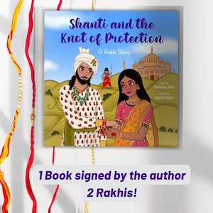 Meaningful Raksha Bandhan/Rakhi Gift for Kids (Personalized, Signed Children's Book + 2 Rakhis)